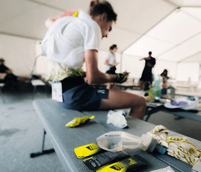 Your legs don't end your race.Your stomach does.
