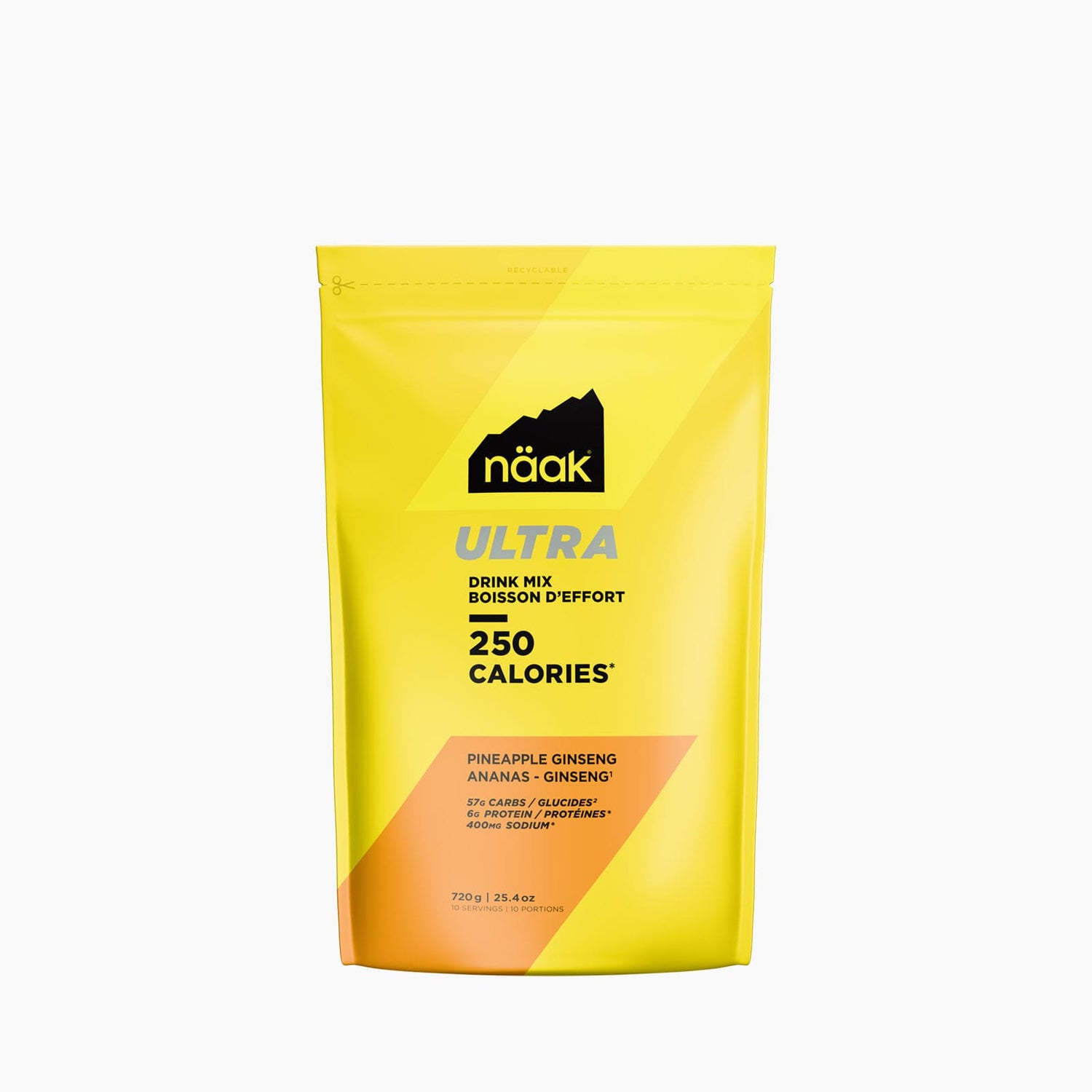 Näak Energy Drink Mix ULTRA™ Drink Mix 250 · Pineapple Ginseng · Bag