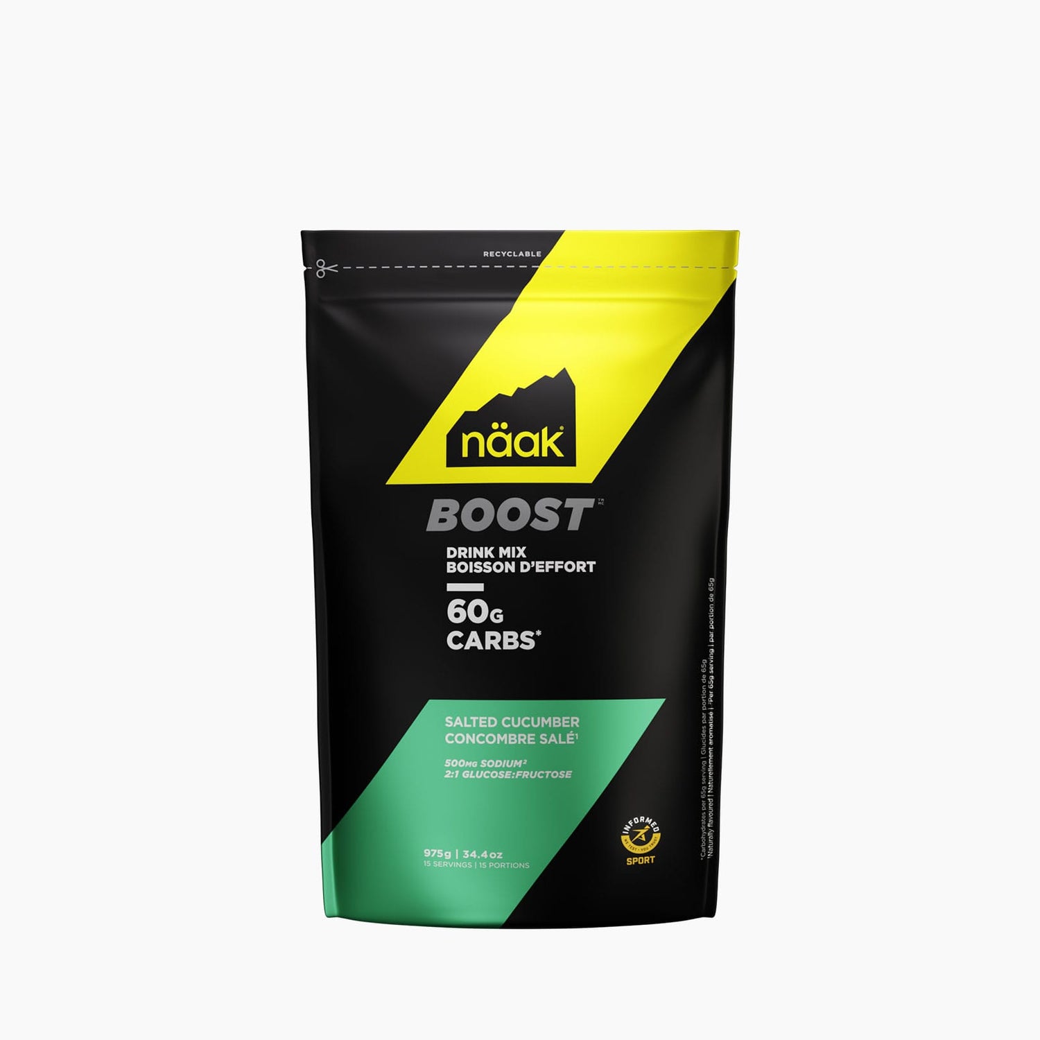 Näak NA Drink Mixes BOOST™ Drink Mix 60 · Salted Cucumber · Bag