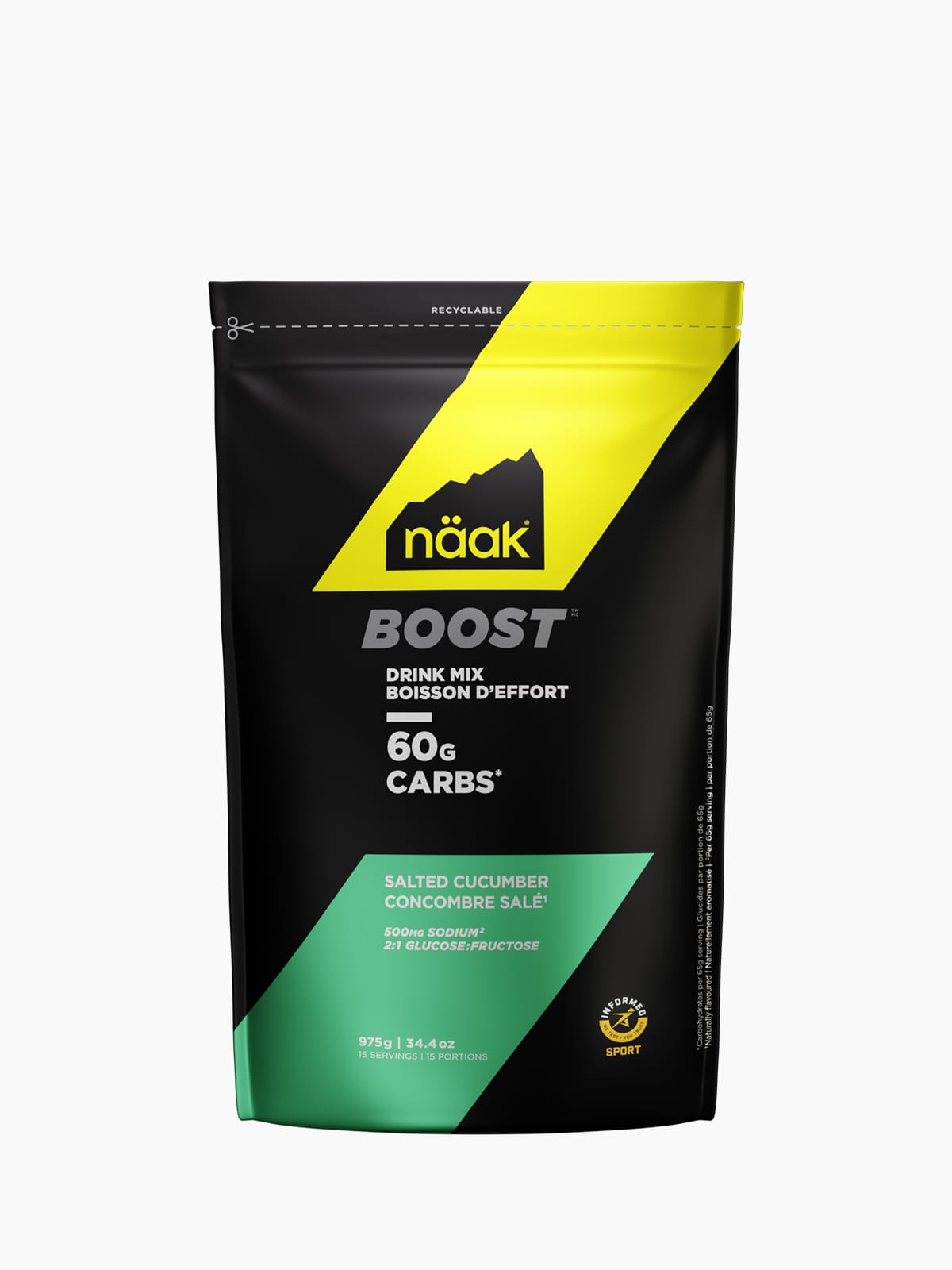 Näak NA Energy Drink Mix BOOST™ Drink Mix 60 | Salted Cucumber — Bag